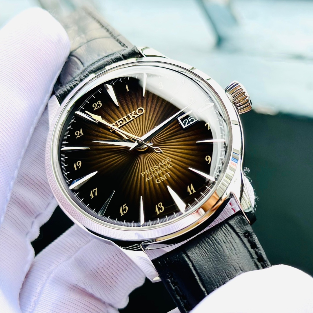 Механические Seiko SEIKO PRESAGE COCKTAIL TIME GMT SARY243 нержавеющая сталь