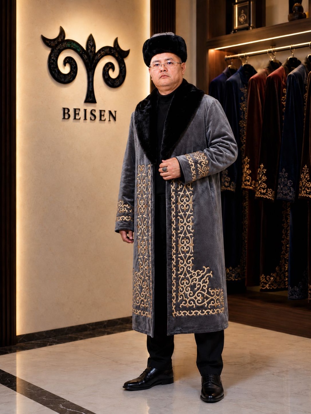 Национальный костюм BEISEN серый