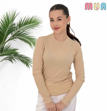 Лонгслив MUA бежевый