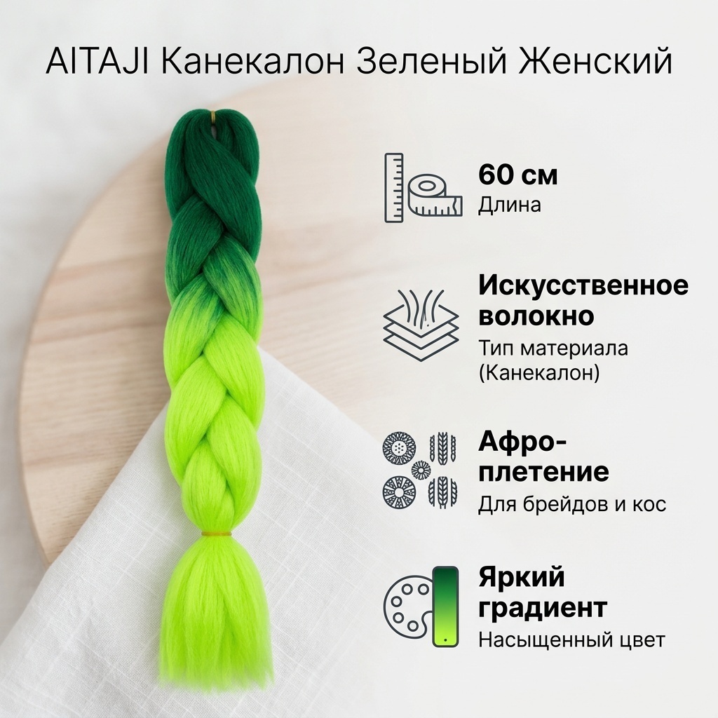 Aitaji канекалон зеленый женский