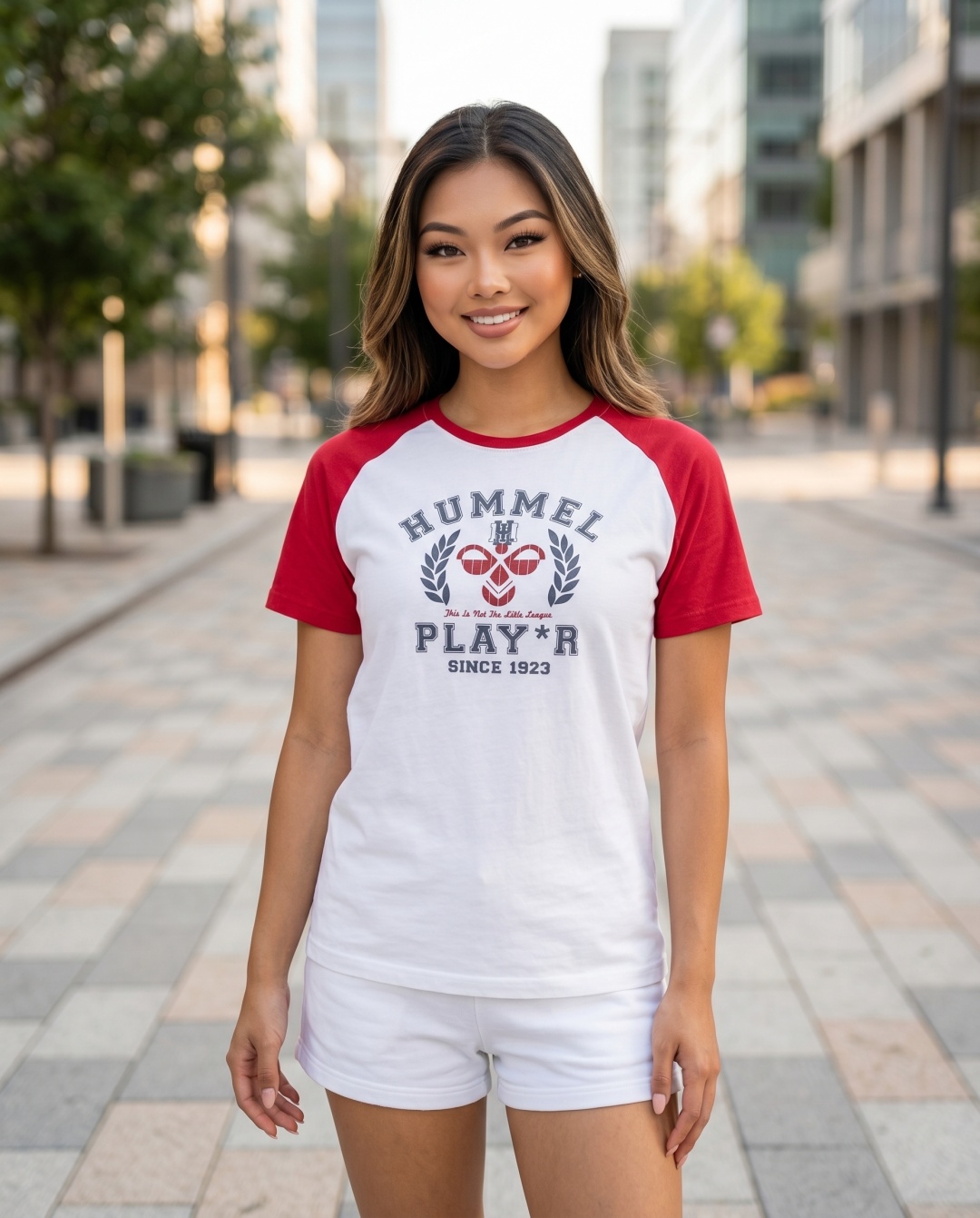 Футболка Hummel белый, красный