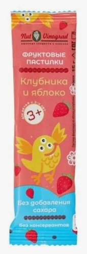 Nut Vinograd пастила детская яблоко-клубника 15г