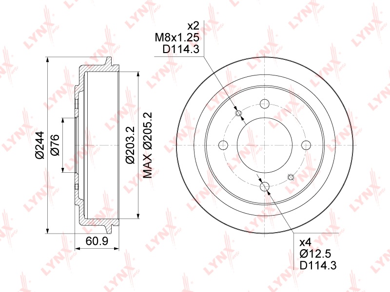 Диски LYNXauto задние BM1071