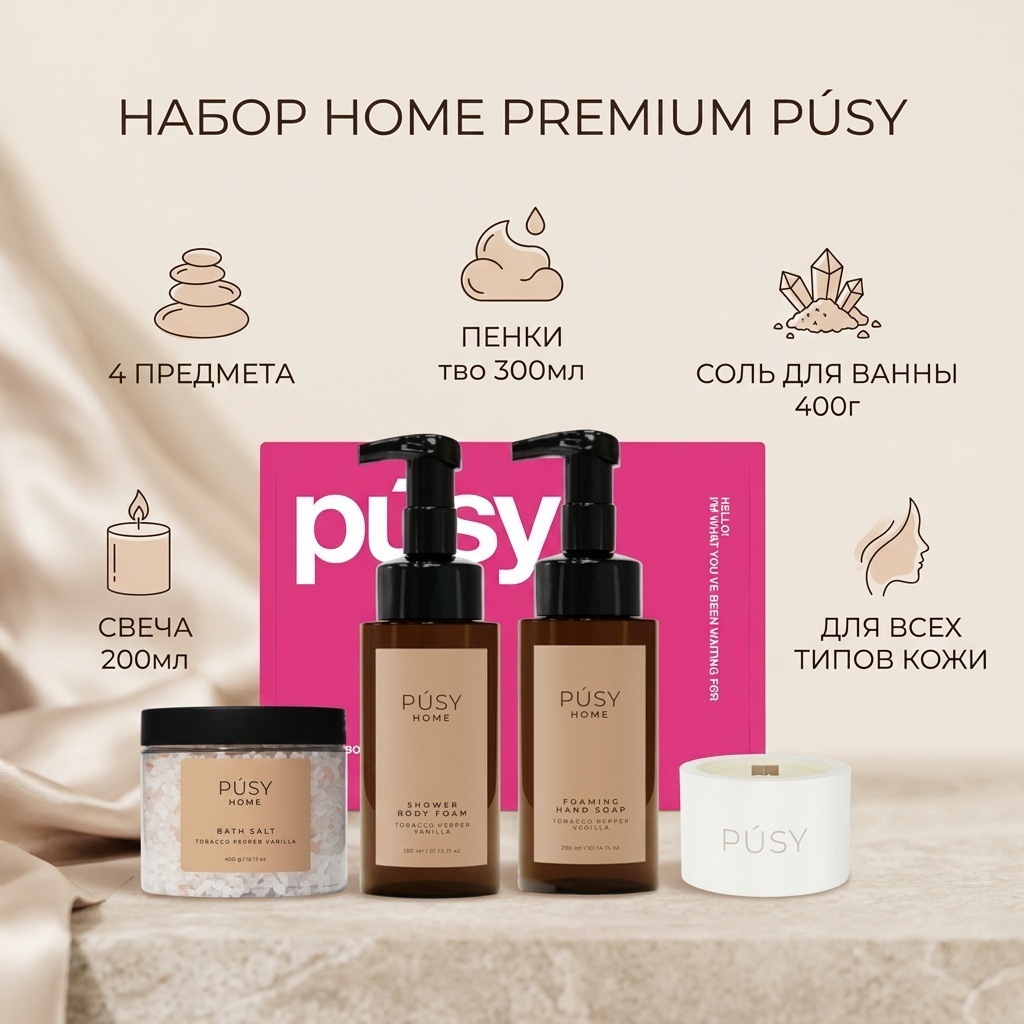 Pusy Home Premium набор для тела для женщин