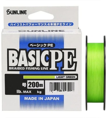 Sunline плетеный шнур Sunline BASIC PE HG 200m 0.171 мм зеленый