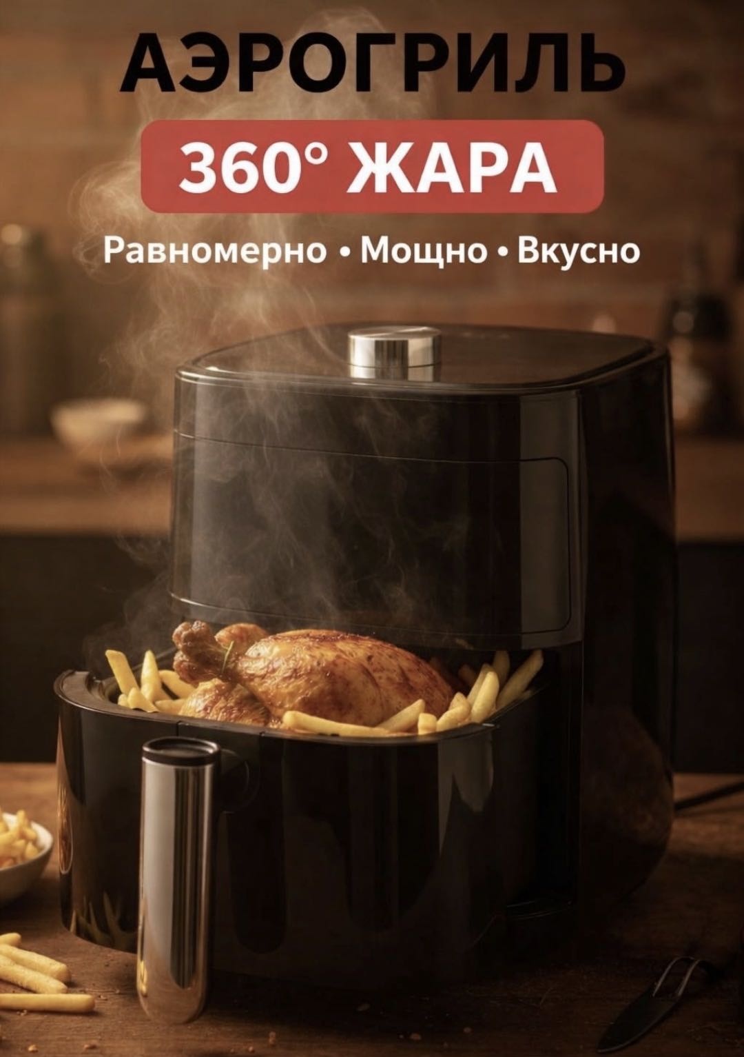 Аэрогриль Yili SPRX10 4 л черный