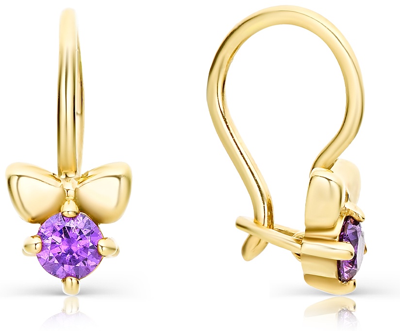 Серьги Lucente EAR-LU-585-573825 вес 1.13 г золото, фианит