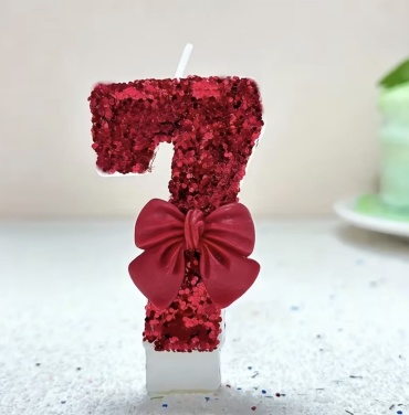 Свеча цифра 7, 1 шт 7.5 см