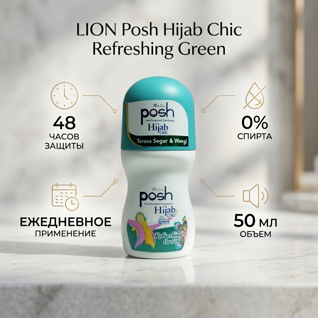 LION Posh Hijab Chic Refreshing Green антиперспирант для женщин 50 мл