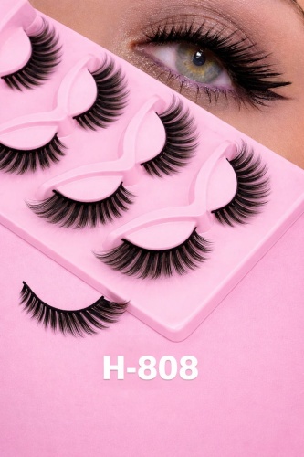 Hanashi накладные 30D C 0.10 мм черный mix 11-15 мм