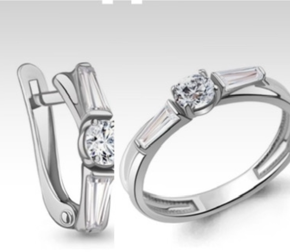 AQUAMARINE 600167А.5/400262А.5 вес 4.4 г серебро, фианит