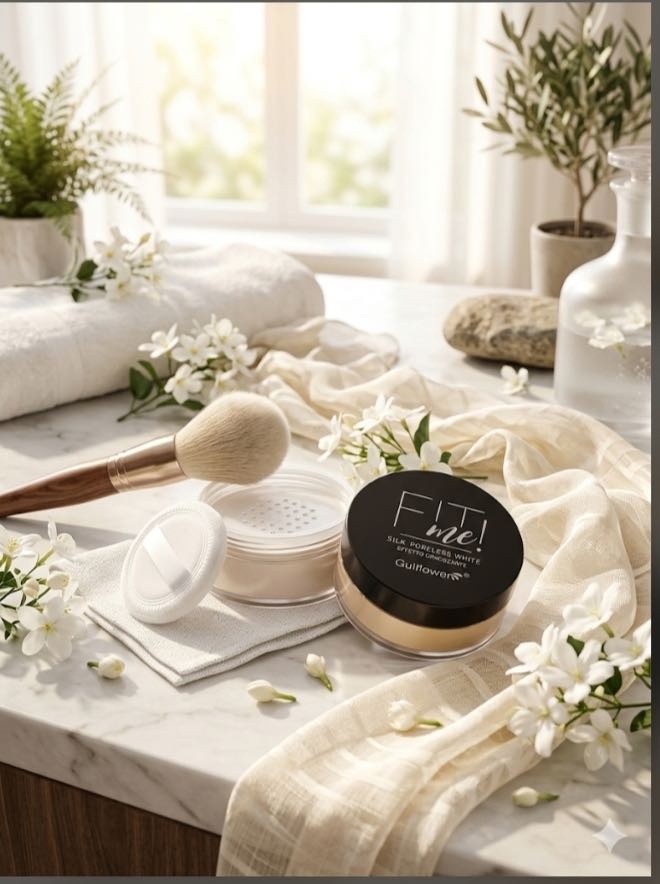 Пудра Fit Me! Silk Poreless White рассыпчатая Guilflower прозрачный