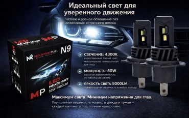Mountain светодиодная фара 4345543 50 Вт квадратная