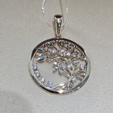 Подвеска Gaukhar Jewelry GJ1006-P вес 2.31 г золото, фианит