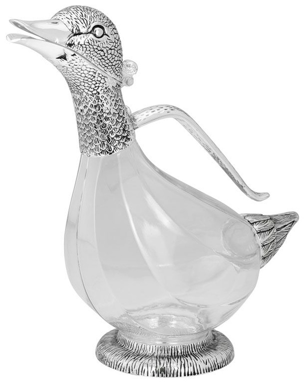 Декантер PAPILLON 1 л, нержавеющая сталь, стекло, серебро