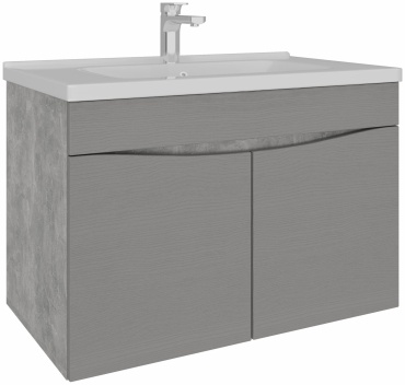 Тумба без раковины AVK Furniture навесная 2двери Алла, 80x52x47 см, светло серый