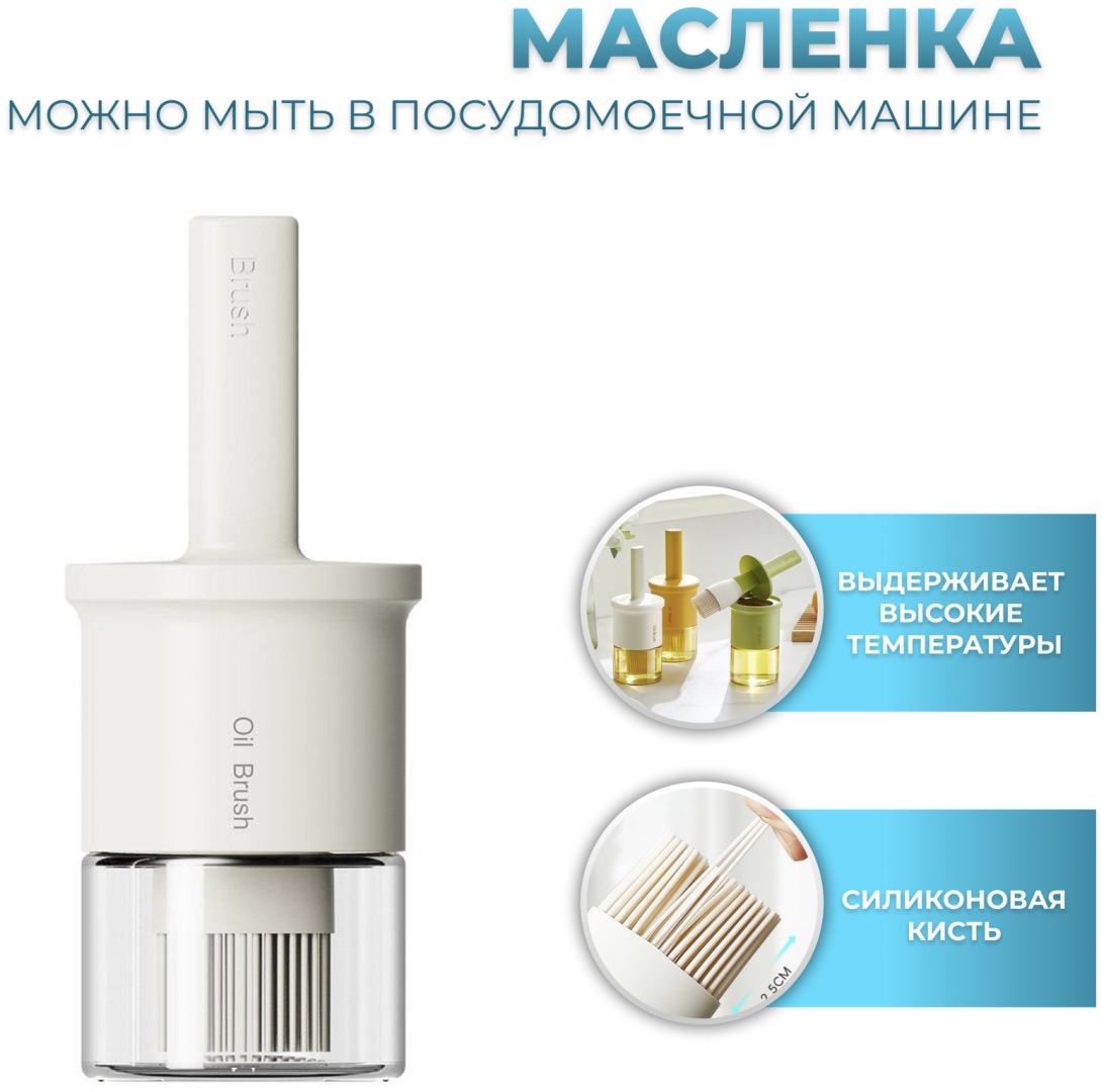 Масленка 008849090 круглая 1 шт, жаропрочное стекло, силикон, пластик