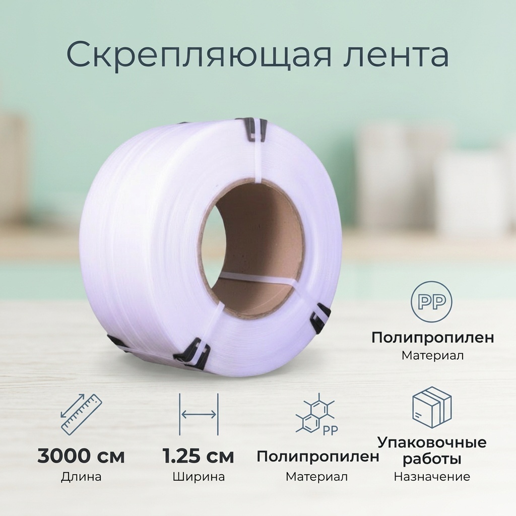 Скрепляющая лента 3920208000 полипропилен 3000 м 1 шт