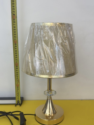 Настольная лампа 56A Gold E27, 12 Вт, металл, ткань