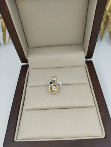 Подвеска Dinara Gold NR 2503 вес 0.87 г золото, бриллиант