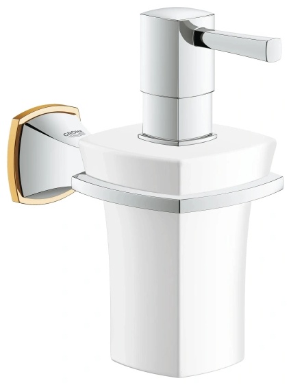 Дозатор для жидкого мыла Grohe Grandera хром/золото