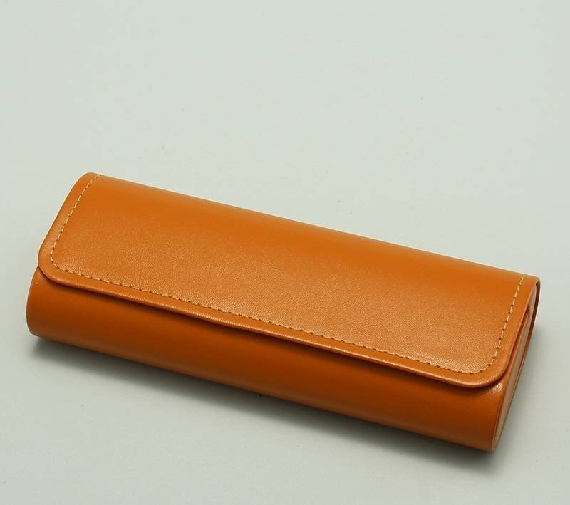 Жесткий футляр Ikash искусственная кожа, 6.5 x 16 см оранжевый, терракот