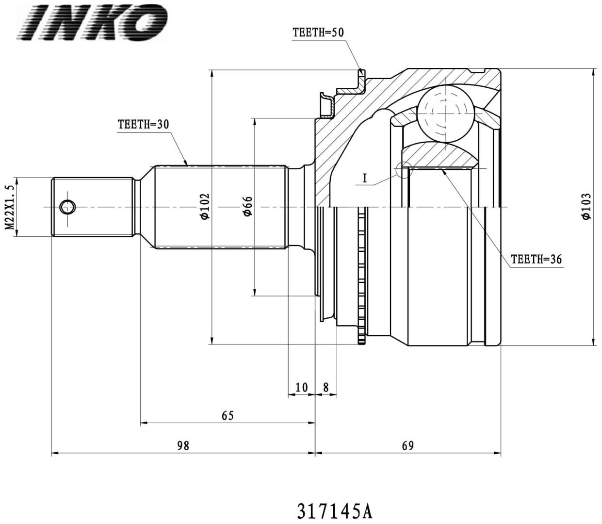 INKO шрус 317145A