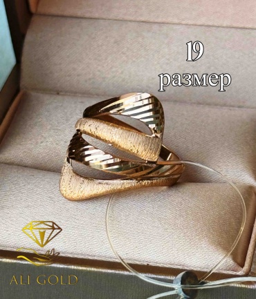 Кольцо ALI GOLD 585/19 размер 19 вес 1.71 г золото, без вставок
