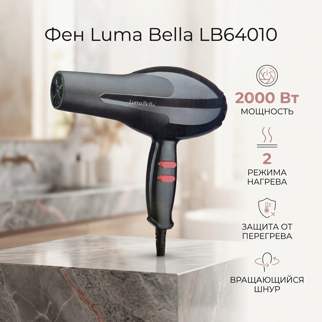 Luma Bella LB64010 фен черный