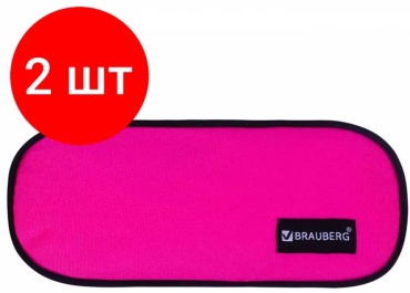 Пенал Brauberg 381389948, застежка молния, розовый