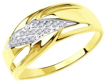 Diamant RIN-DI-585-522904-19 размер 19 вес 2.41 г золото, фианит