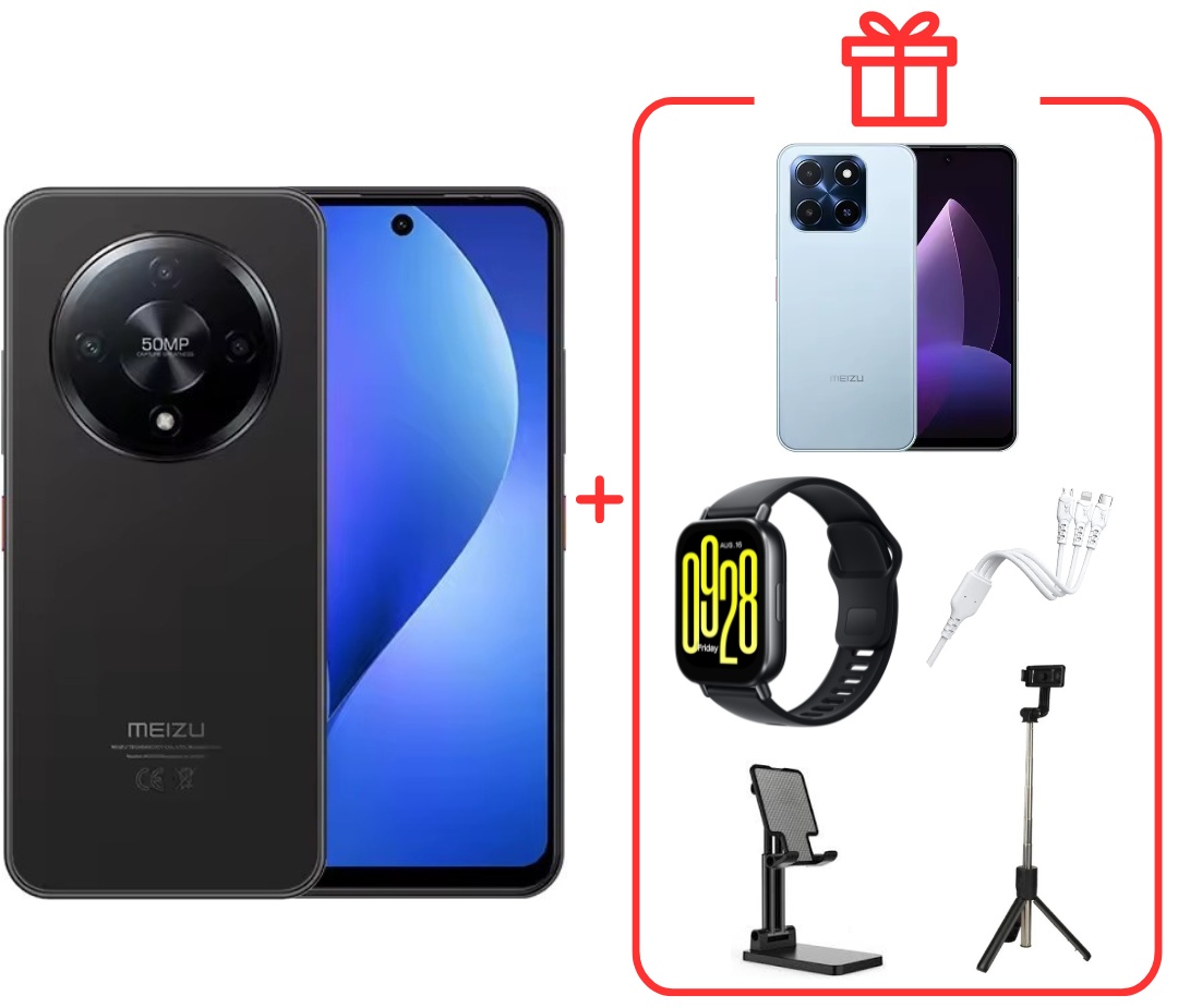 Смартфон Meizu Mblu 22 Pro 4 ГБ/128 ГБ черный + подарок