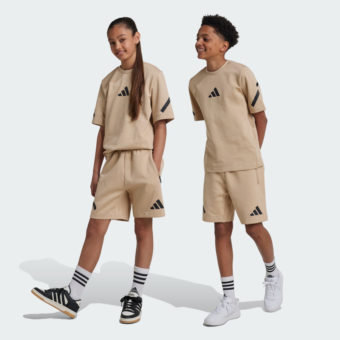 Спортивные шорты adidas черный, бежевый