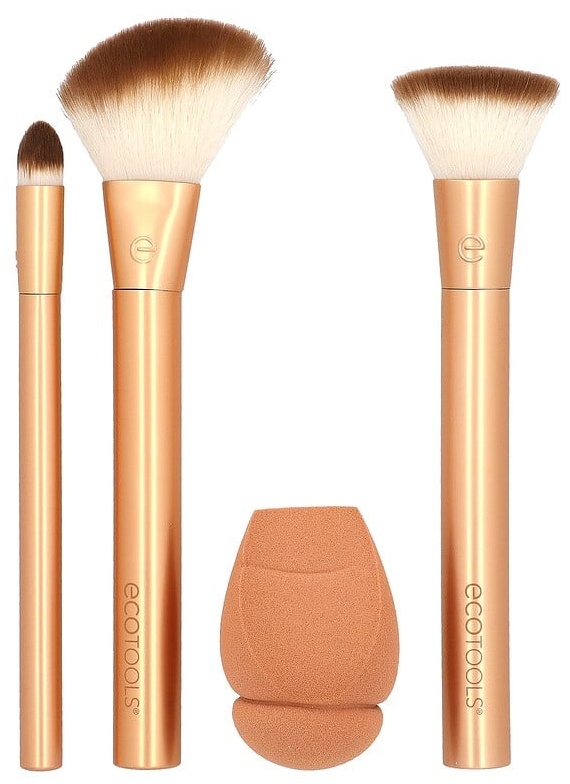 EcoTools Precious Metals, Face Blend + Sculpt Set, набор из 4 предметов 4