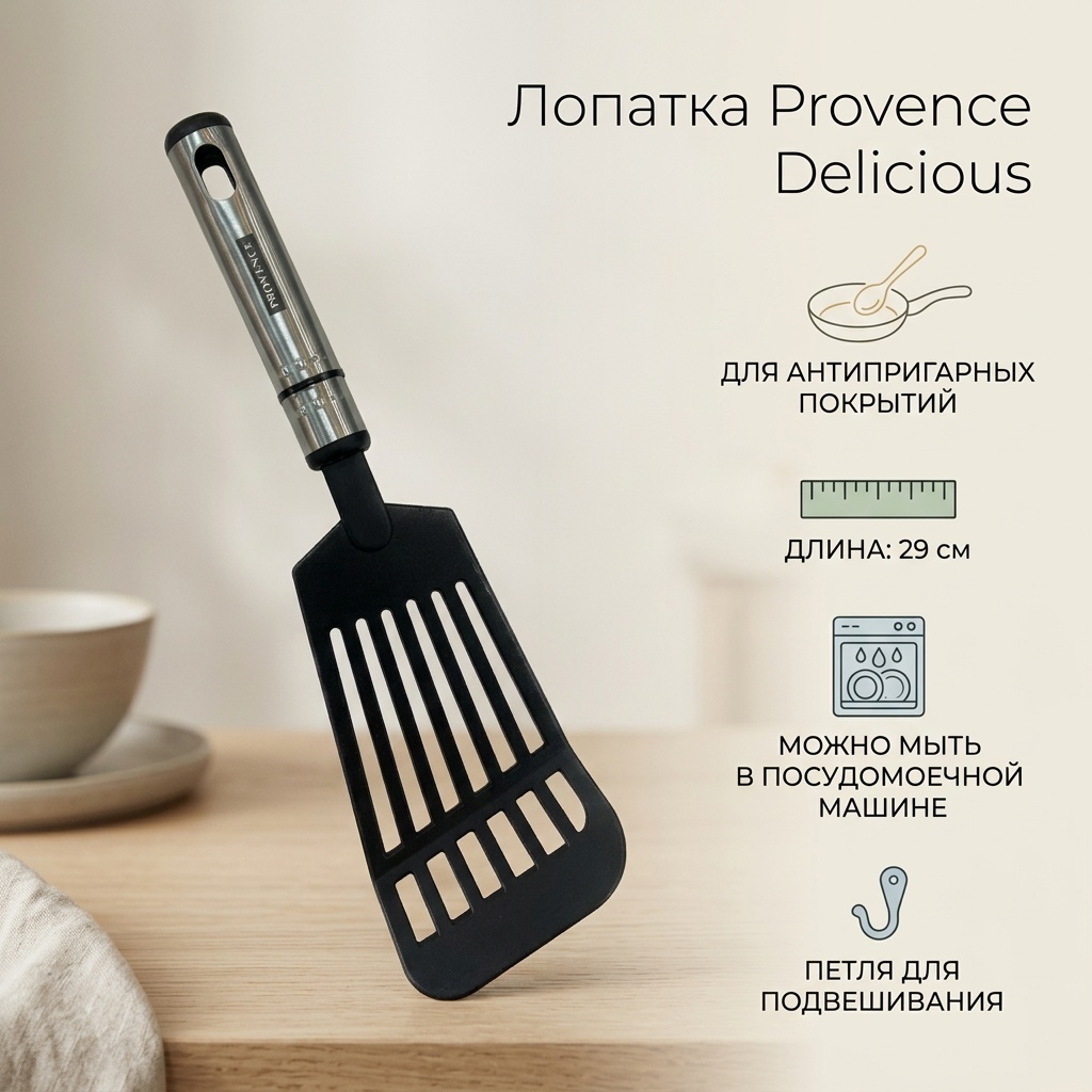 Лопатка Provence металл, нейлон, 1 шт