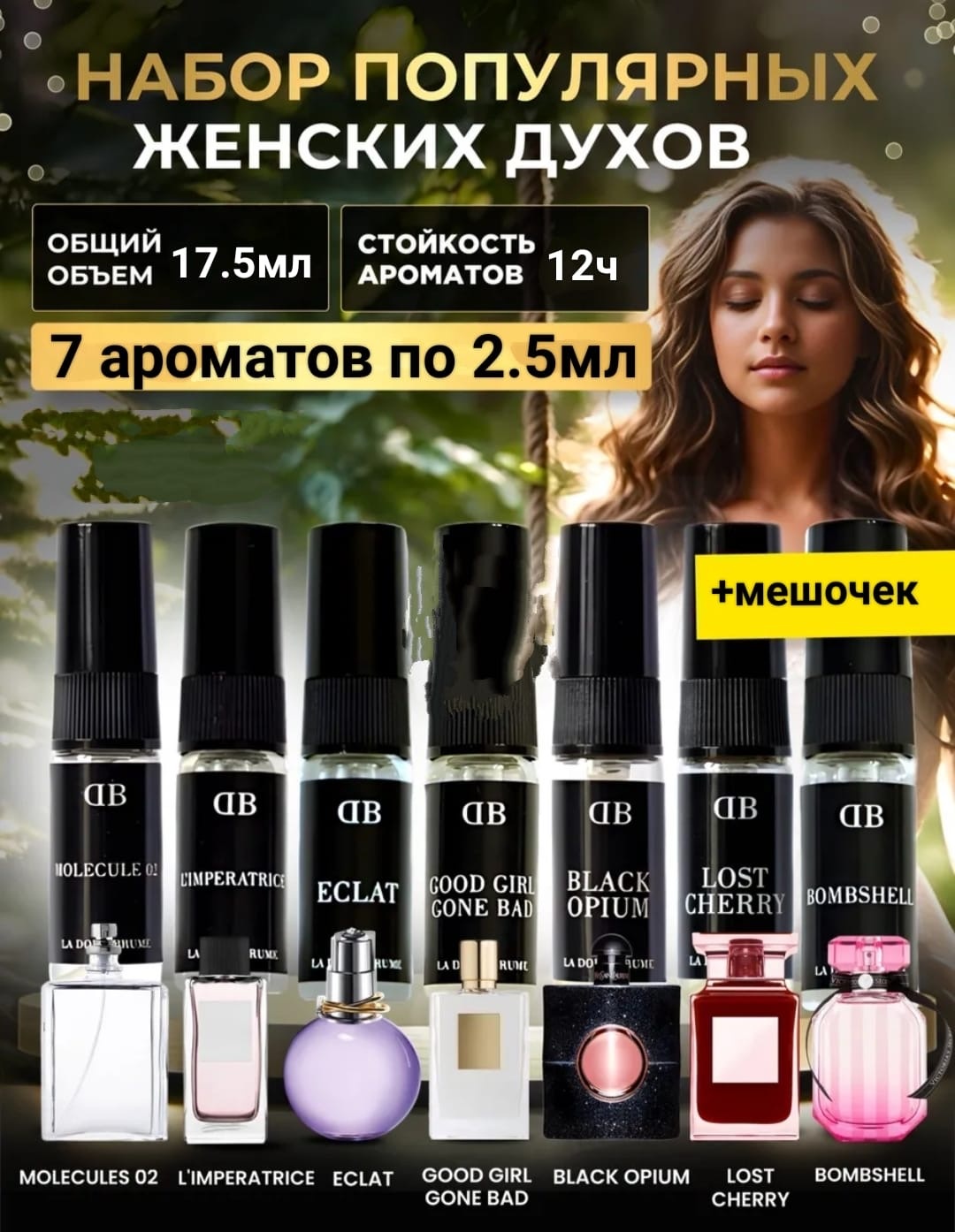 Escentric Molecules molecule 02, l'imperatrice, eclat, good girl gone bad, black opium, lost cherry, bombshell парфюмерная вода EDP 17.5 мл, для женщин