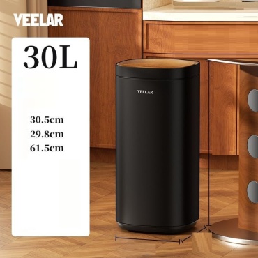 Мусорное ведро VEELAR 30 л 30.5x29.8x61.5 см, пластик, нержавеющая сталь, полипропилен