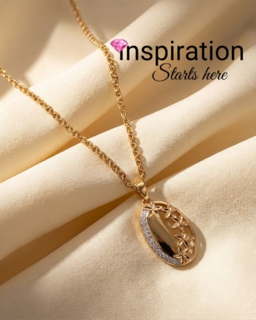 Колье Inspiration 089633440 длина 55 см вес 4.52 г золото, фианит