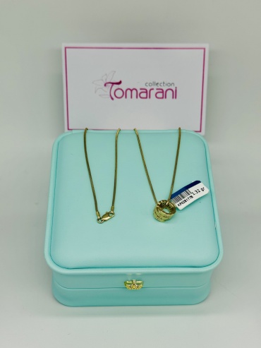 Колье Tomarani collection TC_Змейка_колье55_5 длина 55 см вес 5.5 г золото, фианит