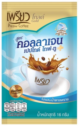 Кофе Preaw Brand с коллагеном без сахара молотый 16 г
