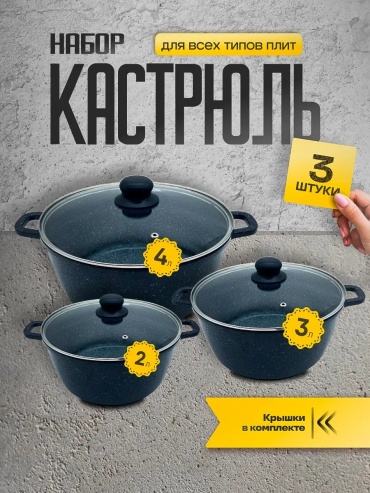 Кастрюля 4 л, East Style 314726782 алюминий