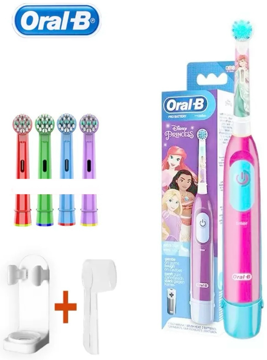 Oral-B механическая щетка Pro Battery Disney Princess щетина экстра-мягкая розовый