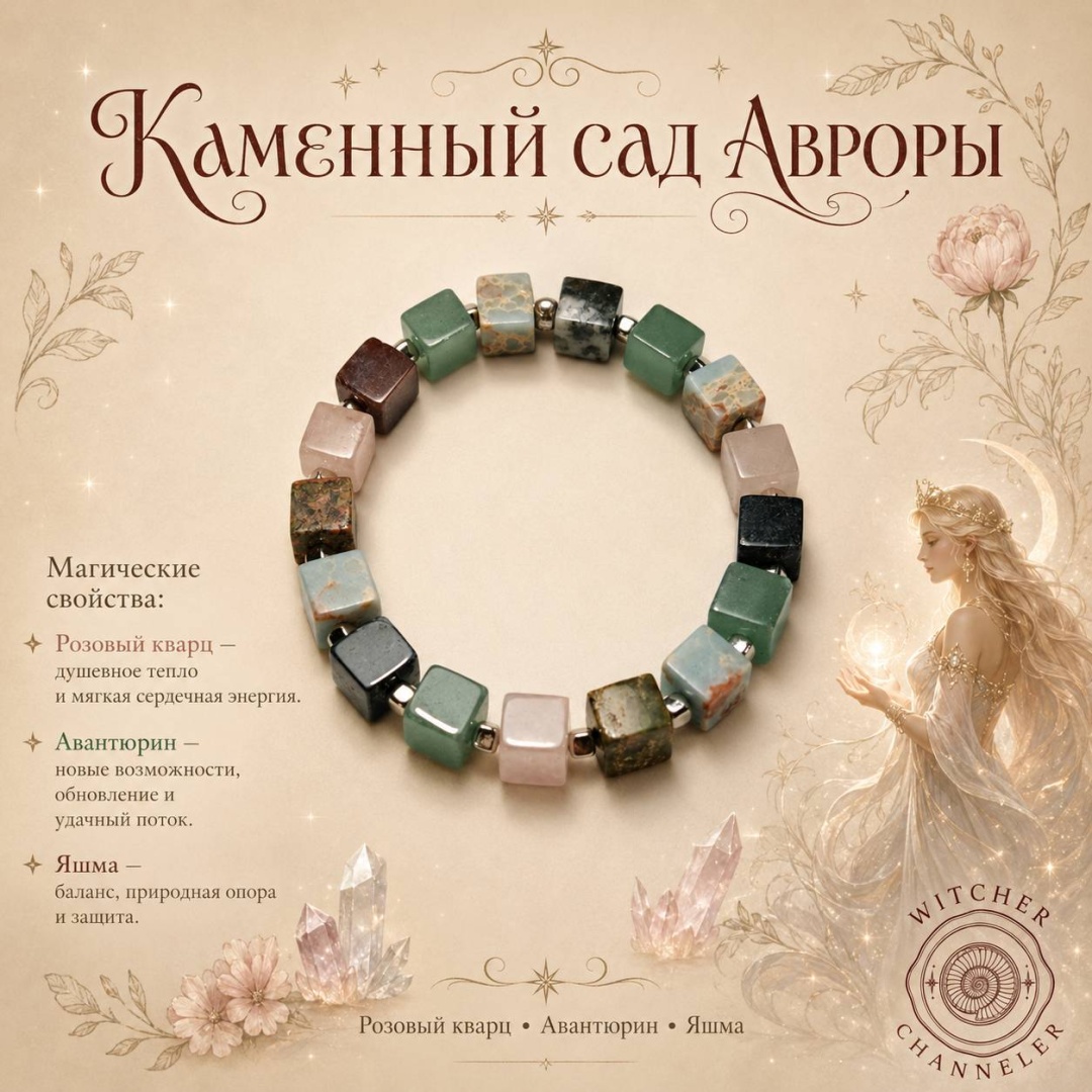 Браслет длина 19 см натуральный камень, гематит, авантюрин, яшма, розовый кварц