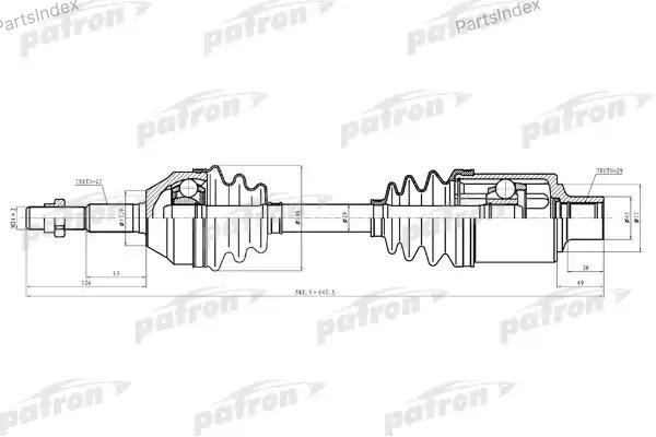 PATRON полуось PDS0619