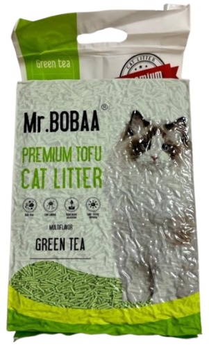 Mr.BOBAA Tofu с ароматом зеленого чая комкующийся 7 л