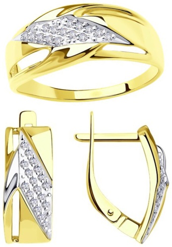 Diamant SET-UPXEA4 вес 5.6 г золото, фианит