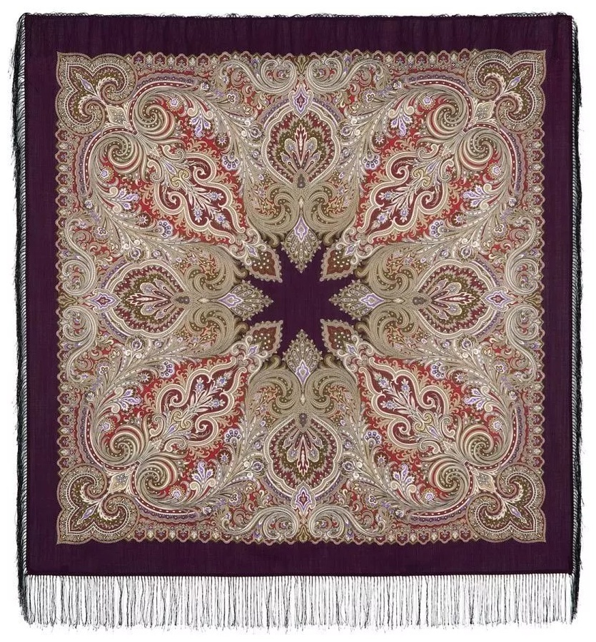 Платок Павловопосадский платок шерсть 125 x 125 см