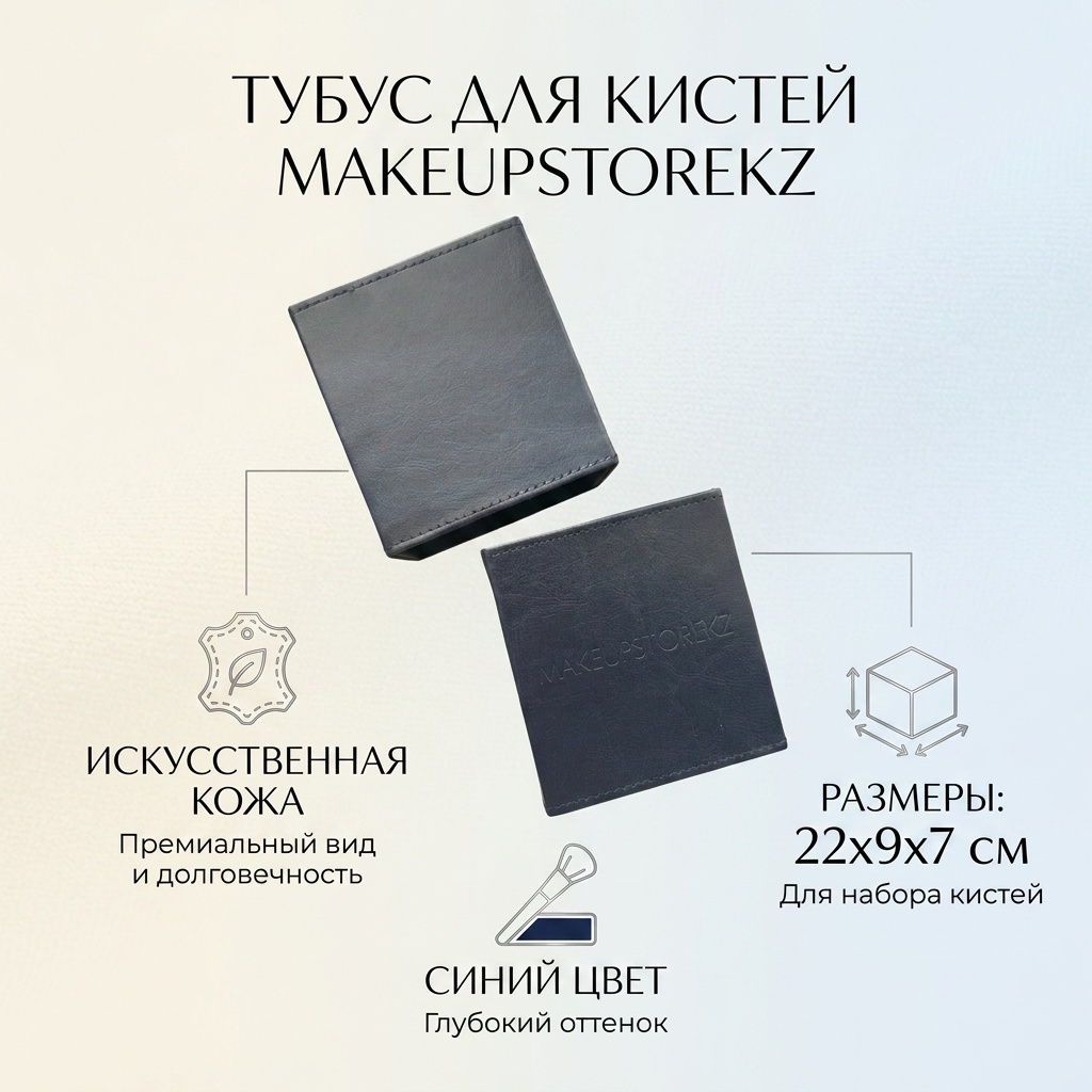 MAKEUPSTOREKZ тубус для кистей искусственная кожа