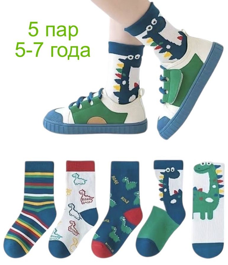 Носки 30315388_482507978 5 пар мультиколор 5-7 года