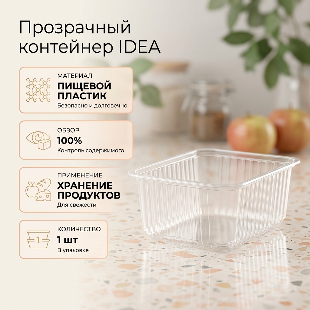 IDEA контейнер 693625 прозрачный 1 шт
